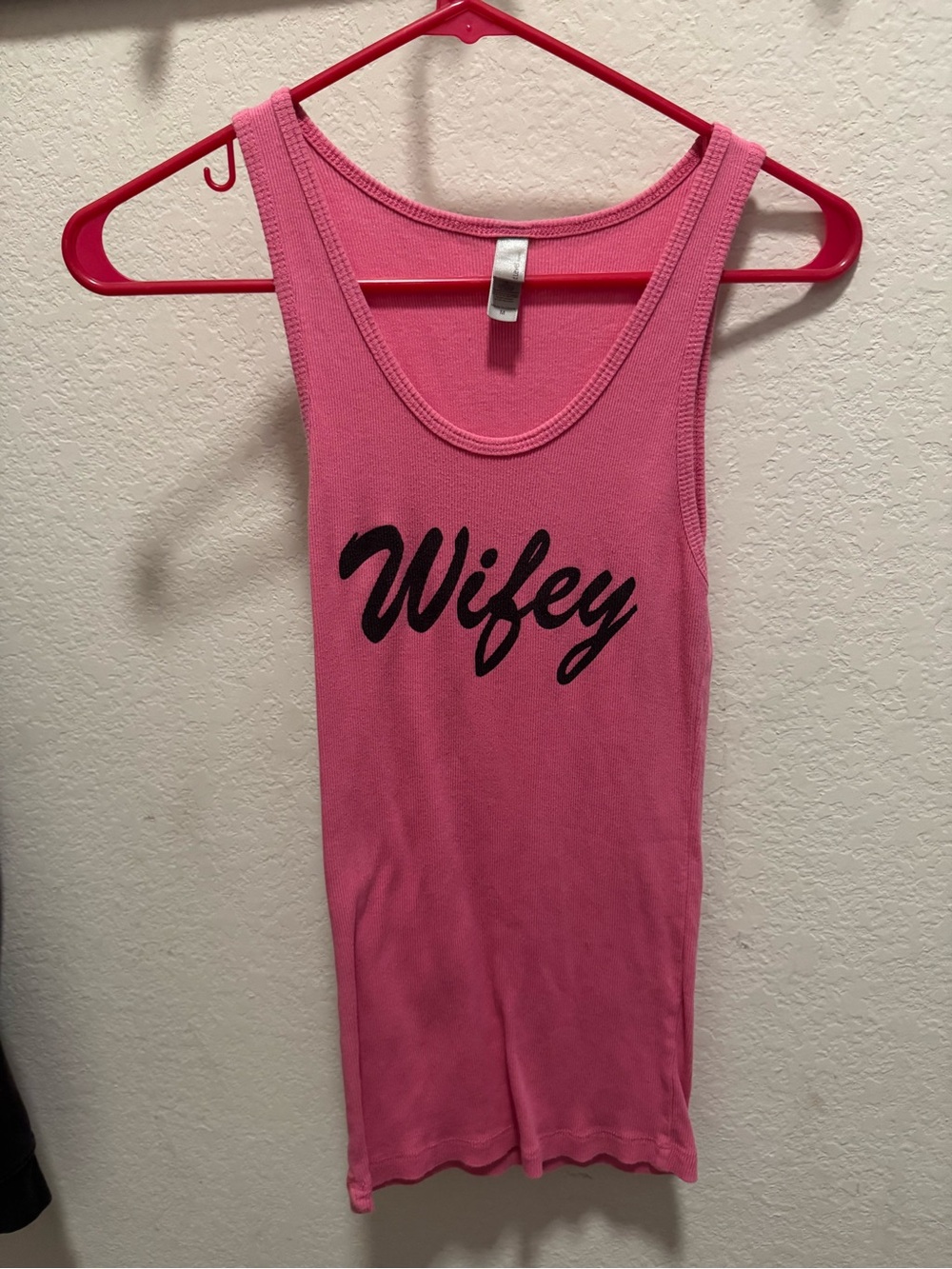 Next Level Apparel Pink 'Wifey' Graphic Tank Top